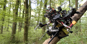 Flying robots survey biodiversity and climate in tropical rainforest